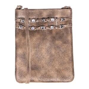 Leatherock Faline Cell Bag Taupe Genuine Leather European Crystals